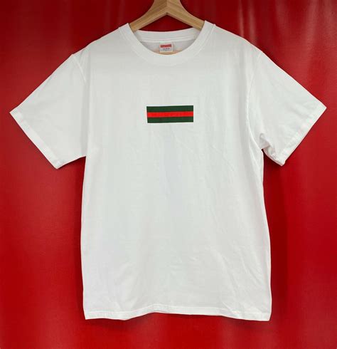 gucci box logo supreme shirt